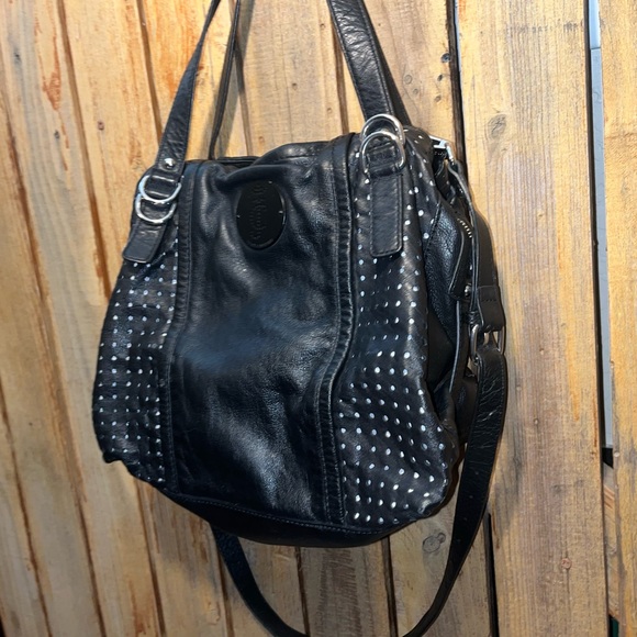 Juicy Couture Black Leather Satchel - Picture 3 of 9